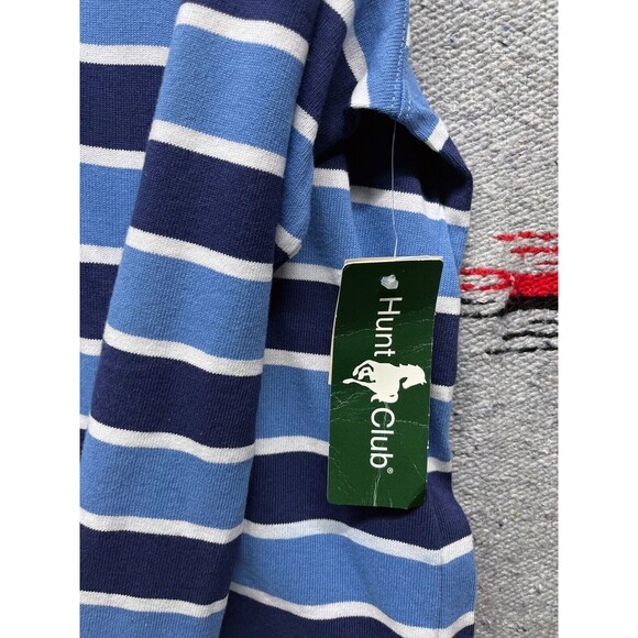 Vintage 90s Hunt Club striped long sleeve shirt NOS Medium - Picture 3 of 10
